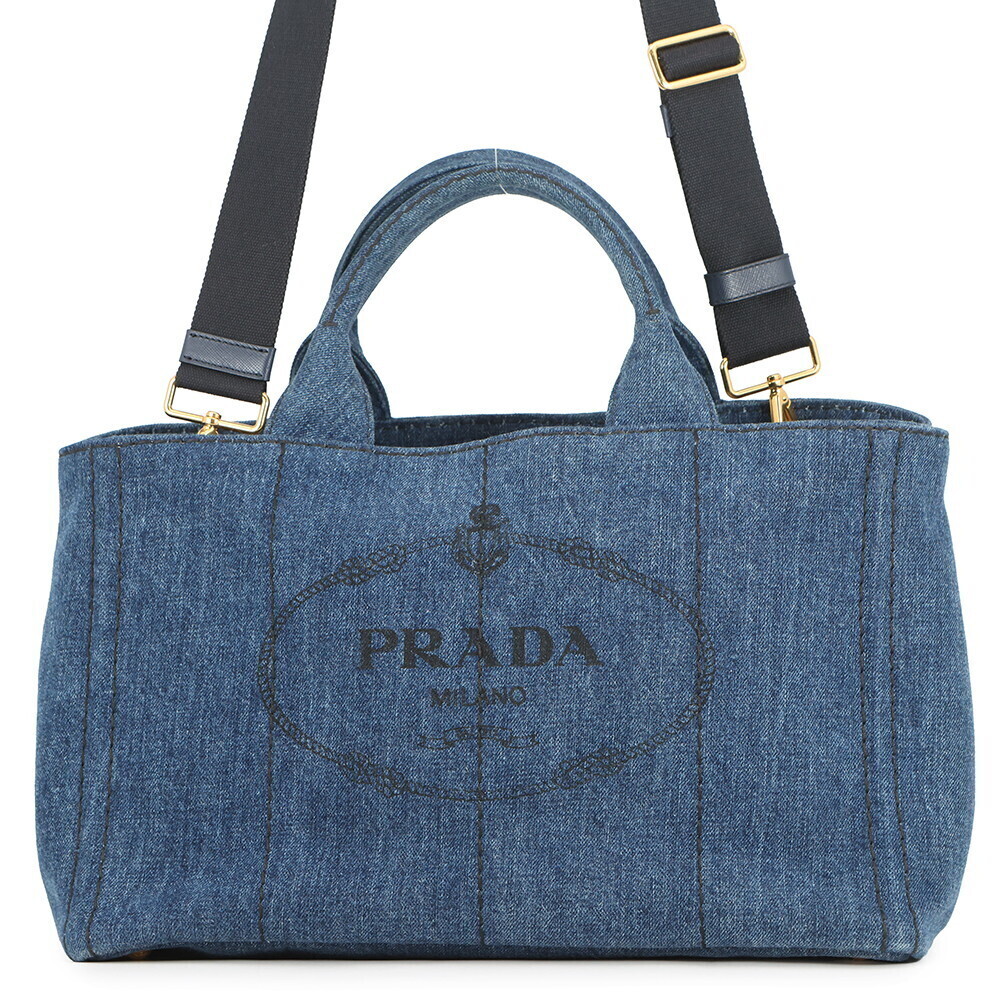 Prada Canapa Denim Tote Bag